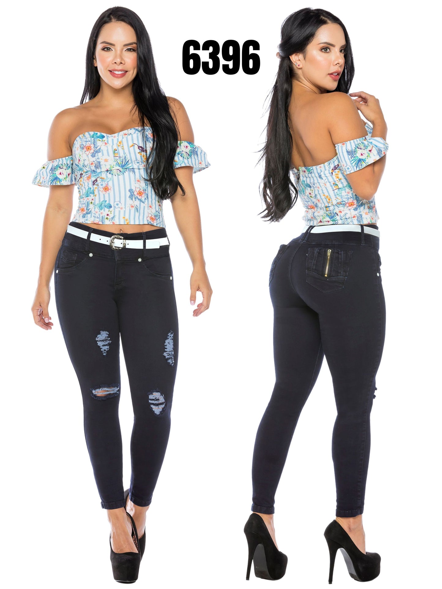 Jeans Levantacola para Dama Ref. 6396