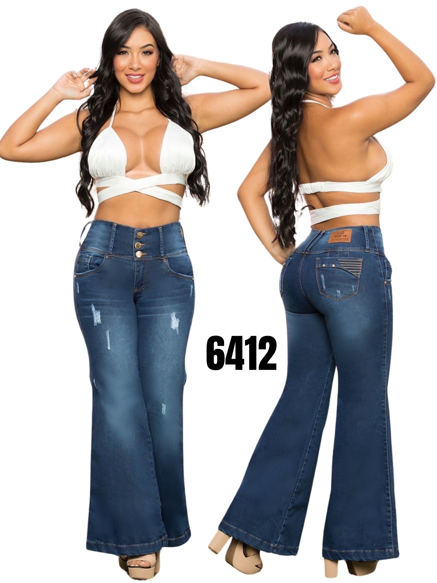 Jeans Levantacola para Dama Ref. 6412