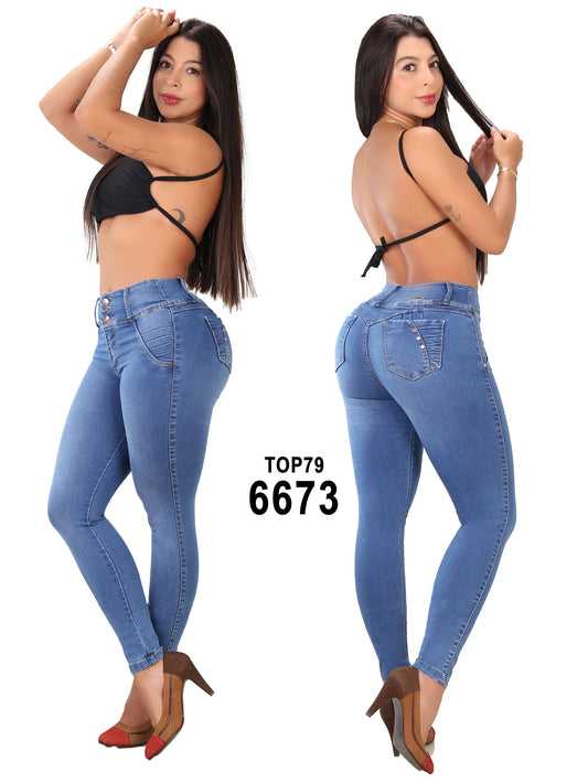 Jeans Levantacola para Dama Ref. 6673