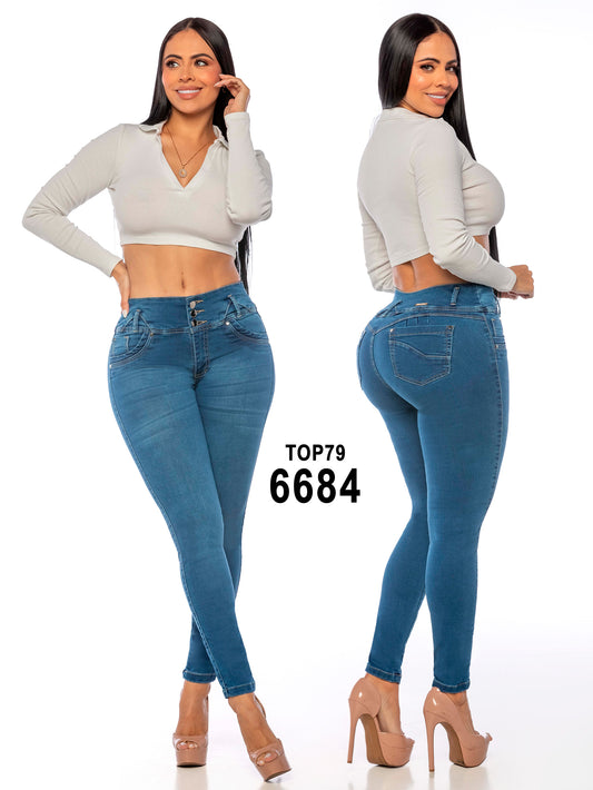 Jeans Levantacola para Dama Ref. 6684