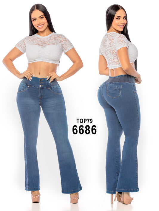Jeans Levantacola para Dama Ref. 6686