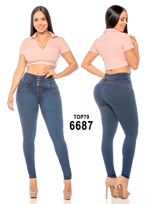 Jeans Levantacola para Dama Ref. 6687