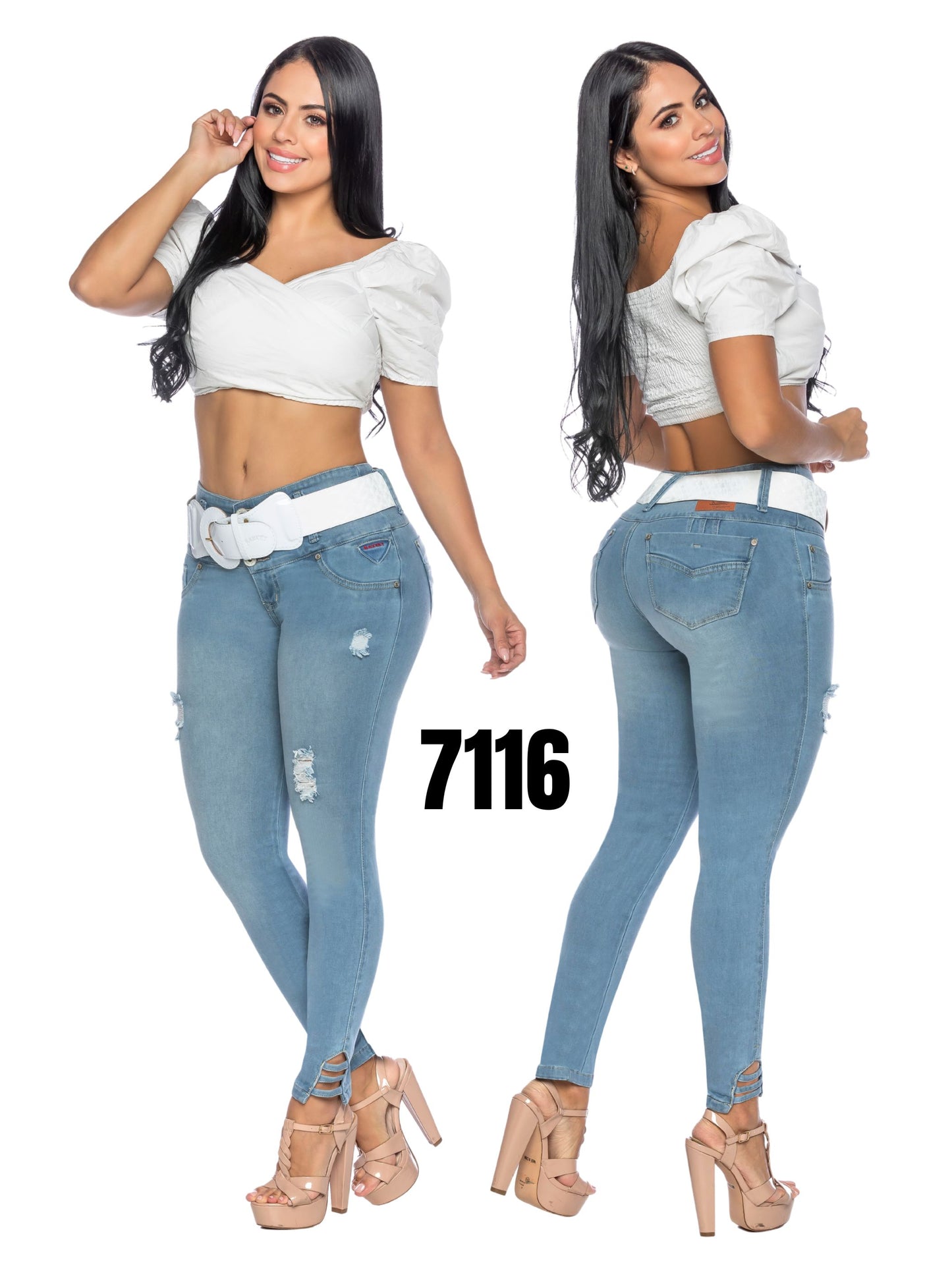 Jeans Levantacola para Dama Ref. 7116