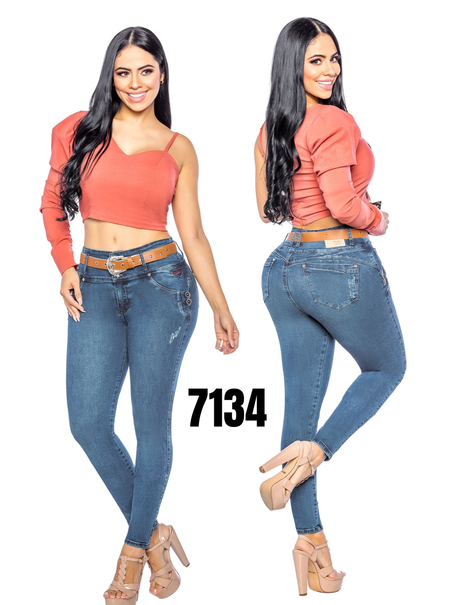Jeans Levantacola para Dama Ref. 7134
