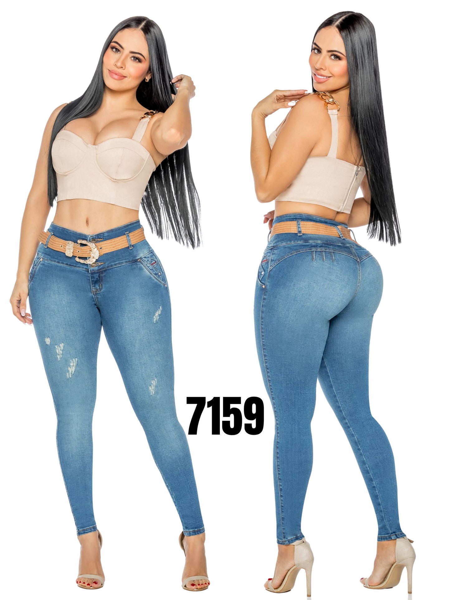 Jeans Levantacola para Dama Ref. 7159