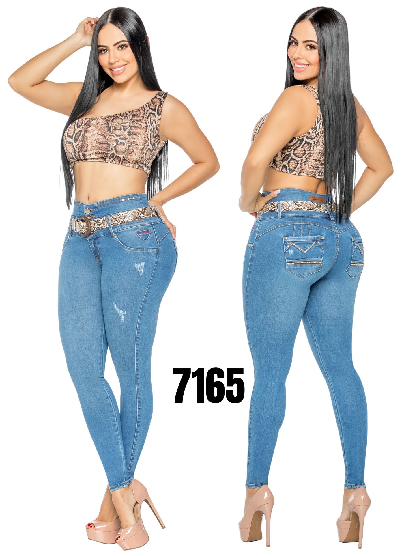 Jeans Levantacola para Dama Ref. 7165