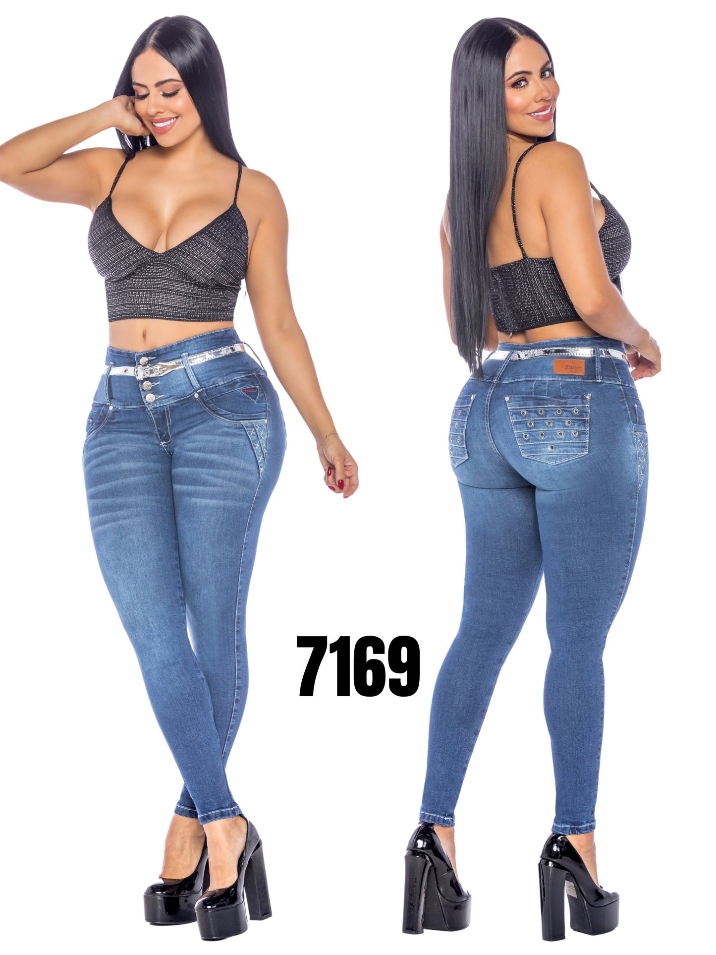 Jeans Levantacola para Dama Ref. 7169