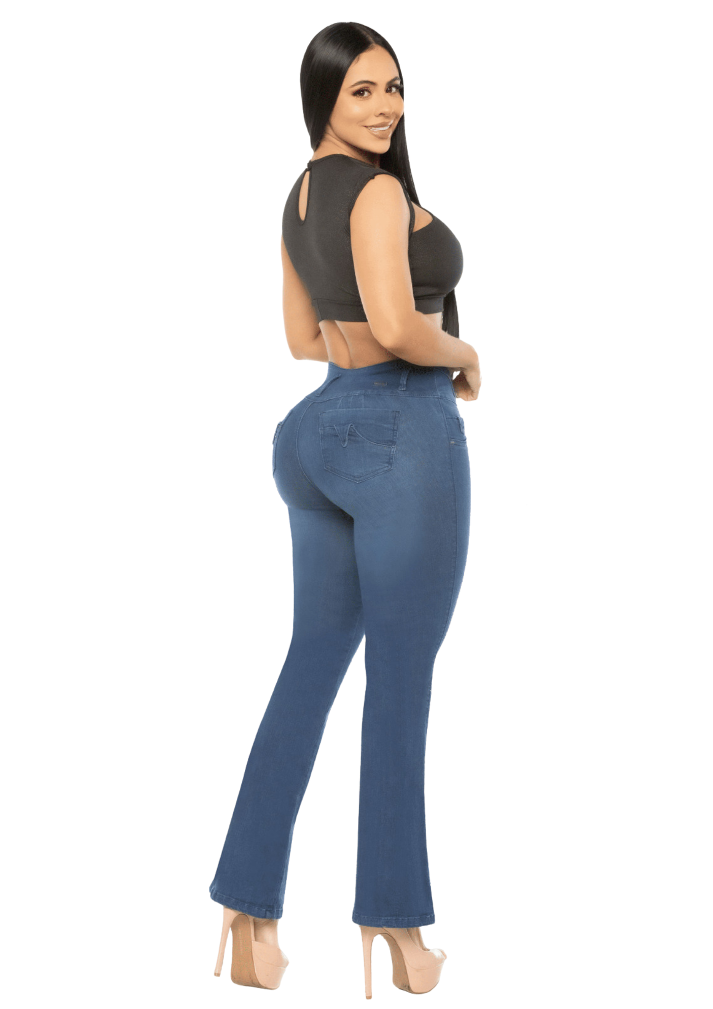 Jeans Levantacola para Dama Ref. 7183