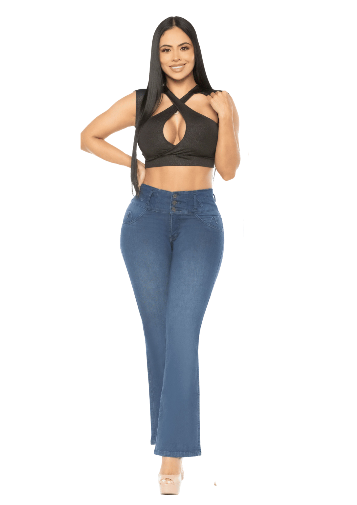 Jeans Levantacola para Dama Ref. 7183