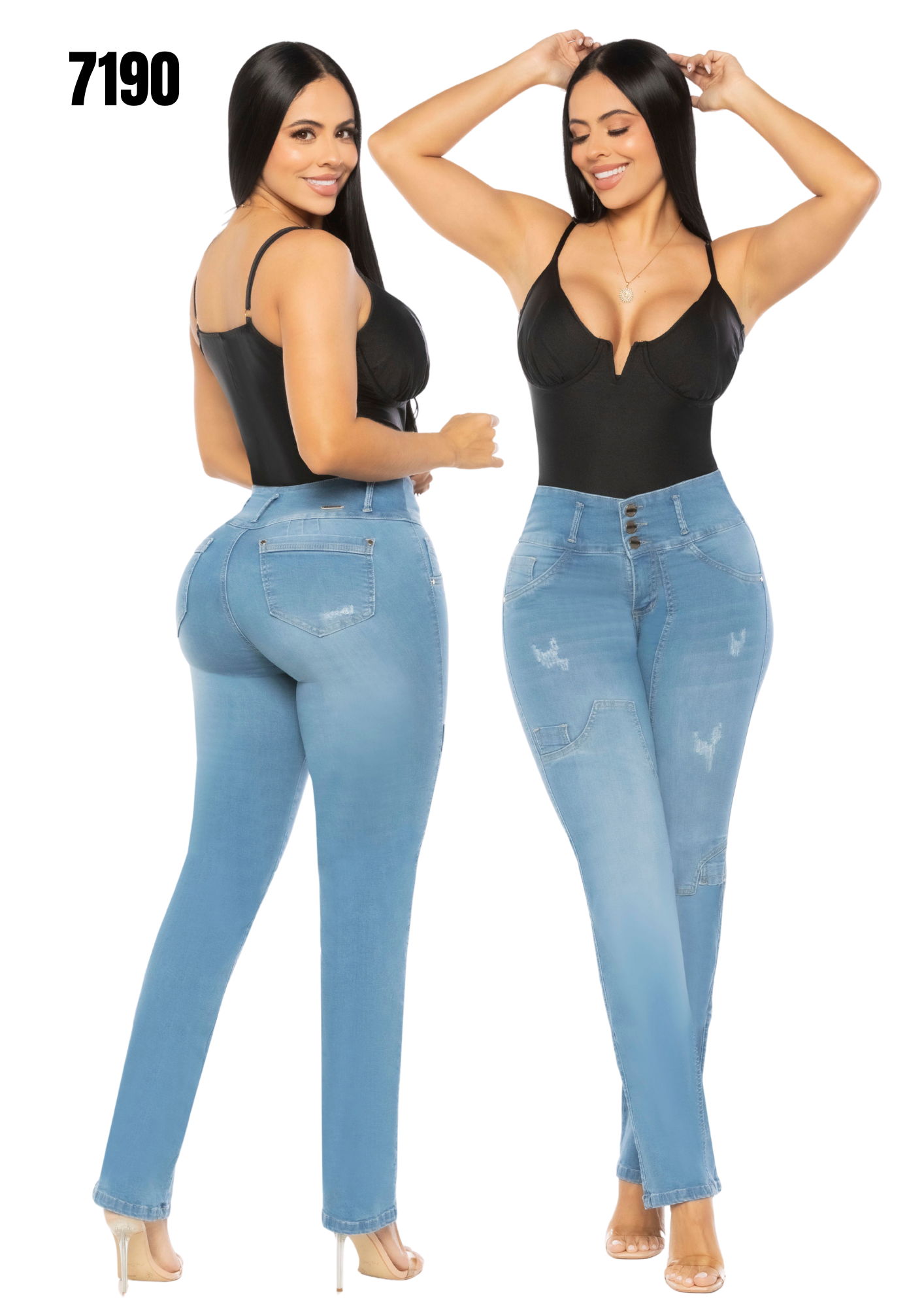 Jeans Levantacola para Dama Ref. 7190