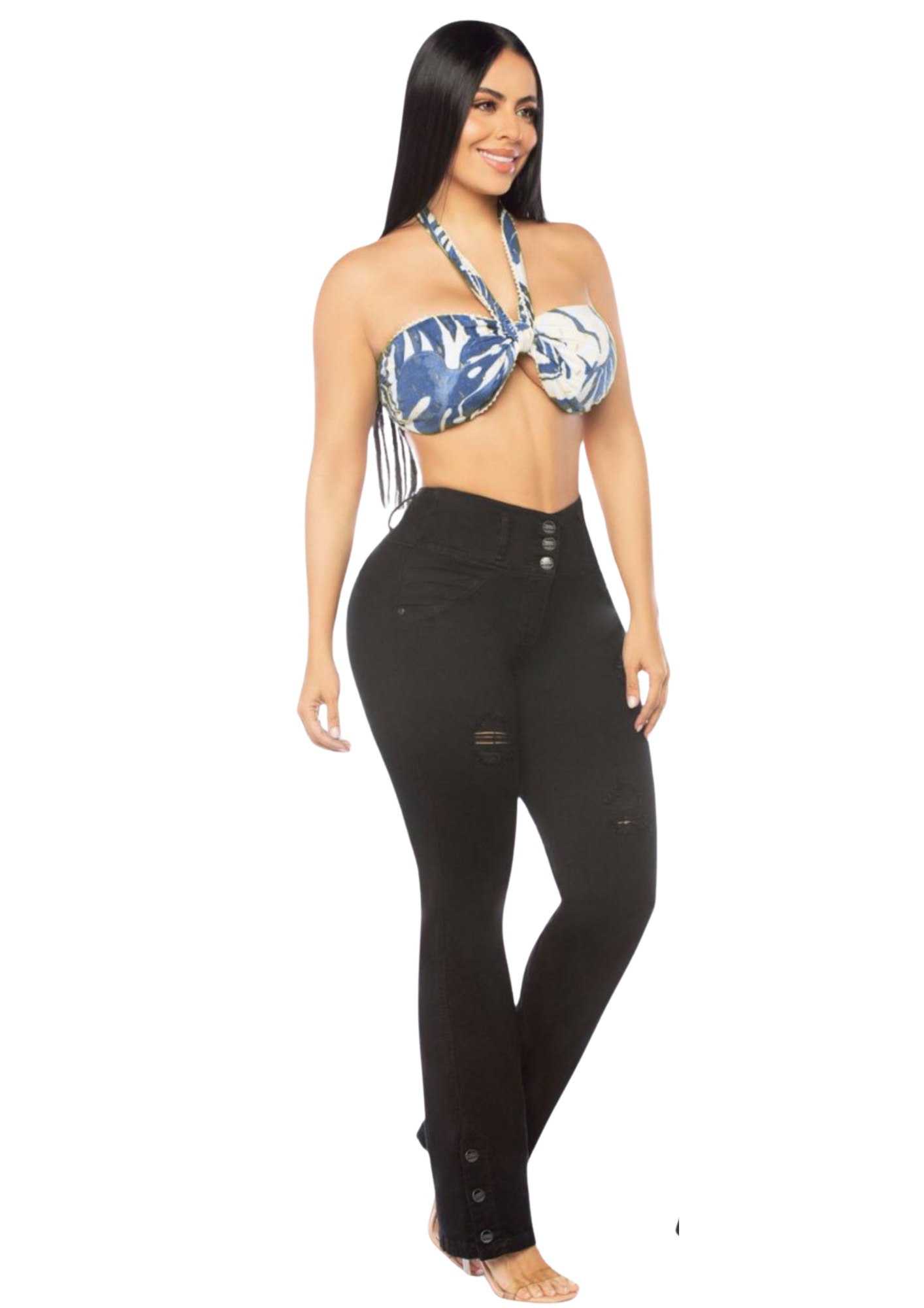 Jeans Levantacola para Dama Ref. 7193