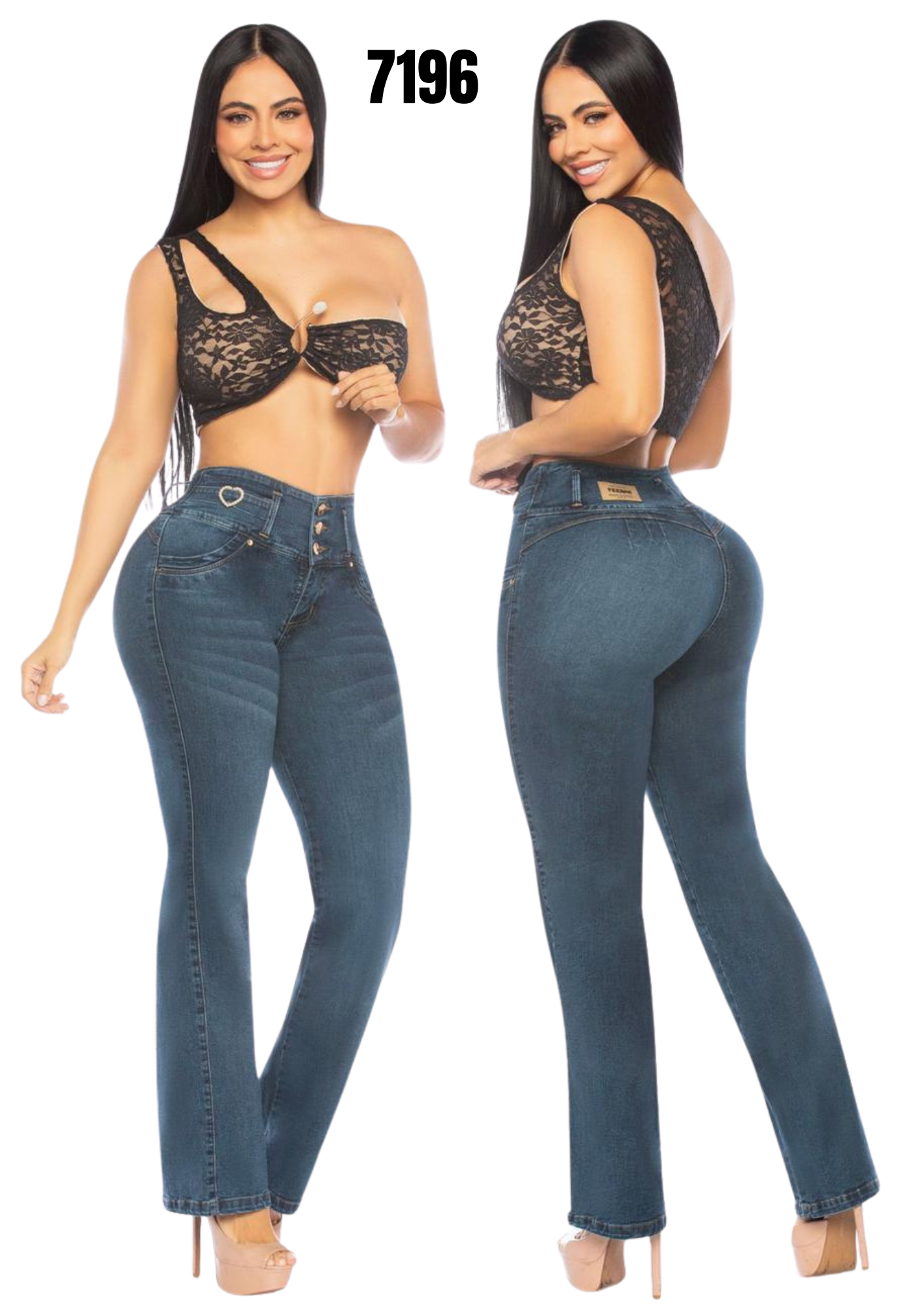 Jeans Levantacola para Dama Ref. 7196