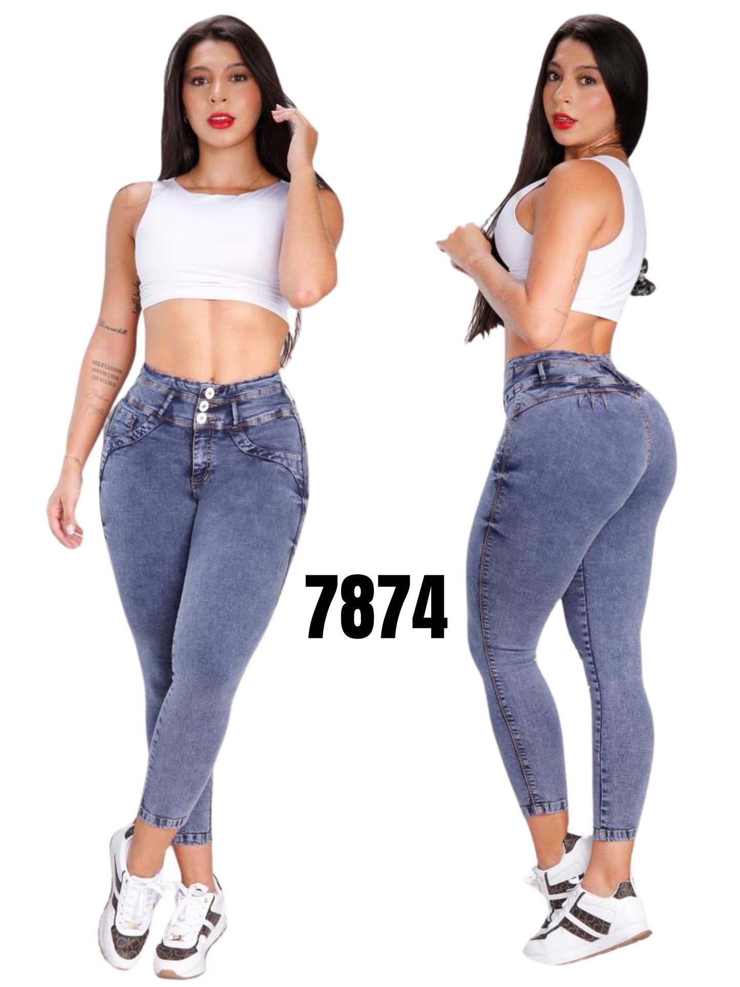 Jeans Levantacola para Dama Ref. 7874