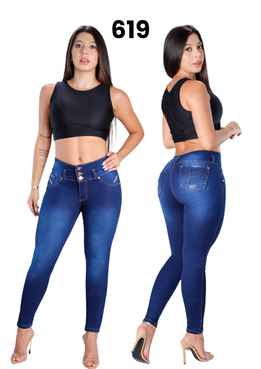 Jeans Levantacola para Dama Ref. 619A